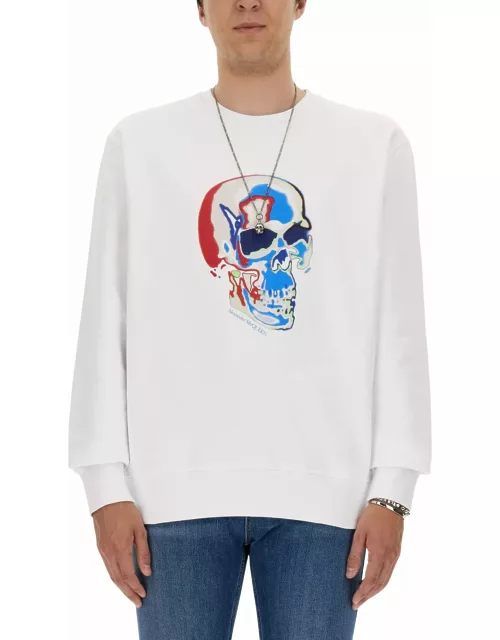 Alexander McQueen Skull Print Cotton Sweatshirt