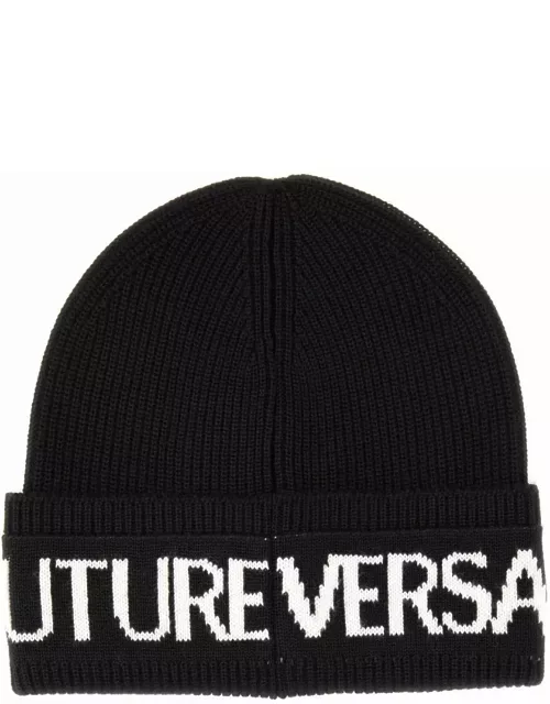 Versace Jeans Couture Beanie Hat With Logo