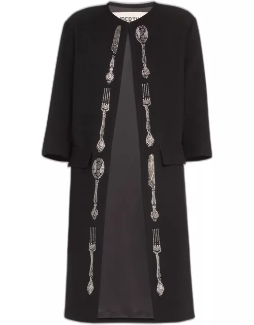 Michelin Star Duster Coat with Crystal Detail