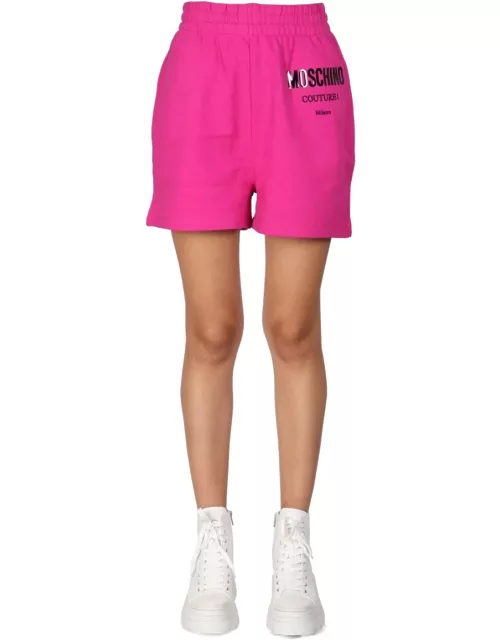 Moschino Shorts With Vinyl Logo