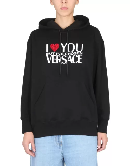 Versace Sweatshirt With I Love You Logo