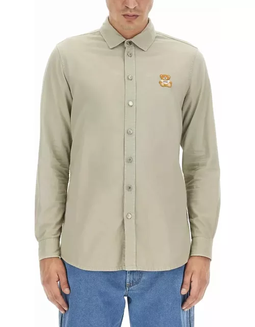 Buttoned Long-sleeved Denim Shirt Moschino