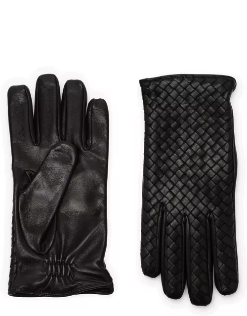 Bottega Veneta Black Leather Glove