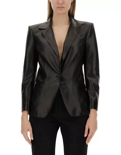 Tom Ford Single-breasted Leather Jacket