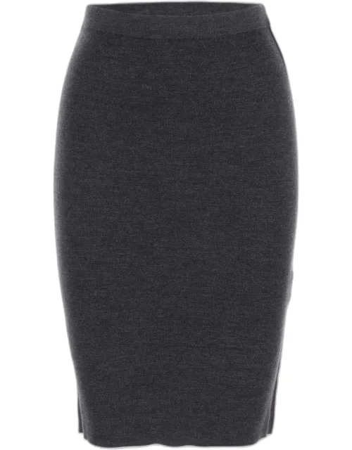 Saint Laurent Cashmere Wool And Silk Pencil Skirt