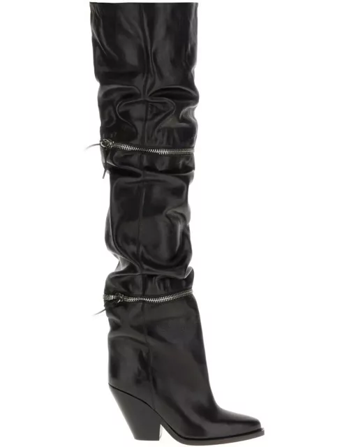 Isabel Marant Lelodie Thigh-high Pointed-toe Boot