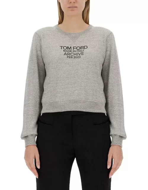 Tom Ford Logo Printed Crewneck Sweatshirt