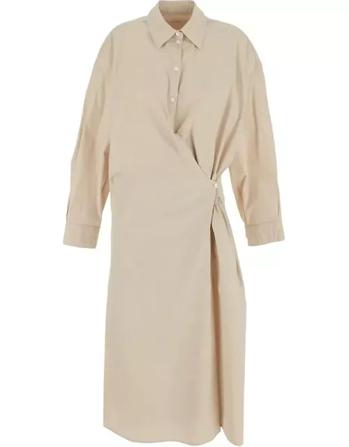 Lemaire Straight Collar Twisted Dres