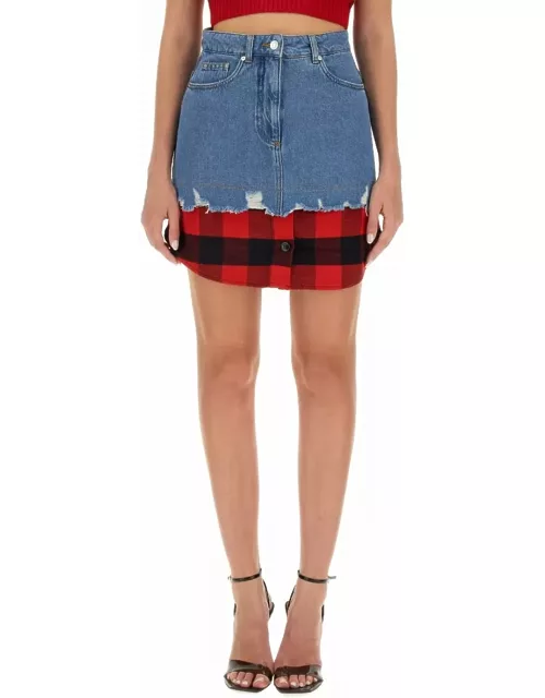 M05CH1N0 Jeans Mini Skirt