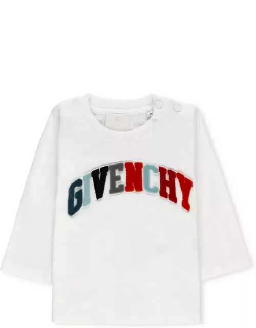 Givenchy Logo Flocked Crewneck T-shirt