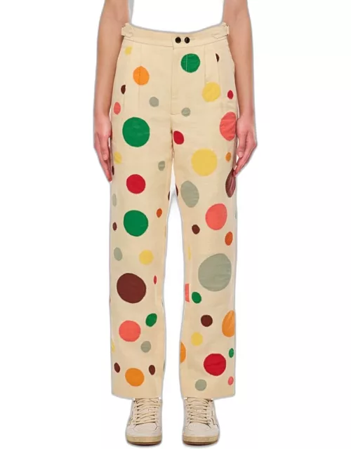 Bode New York Linen Dots Pants Multicolor