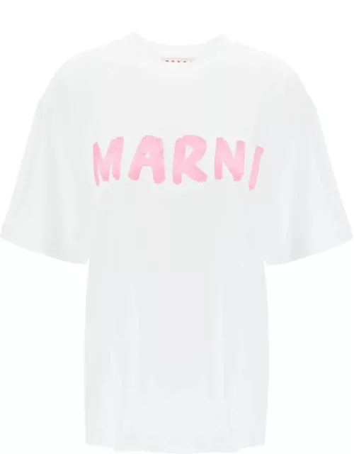 MARNI T-shirt with maxi logo print
