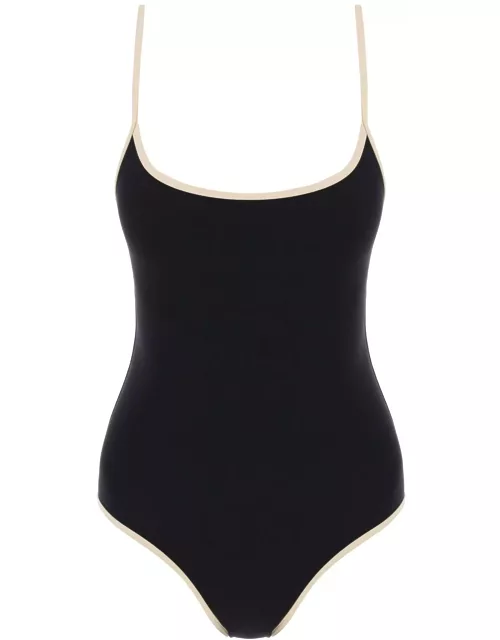 TOTEME one-piece swimsuit with contrasting trim detail