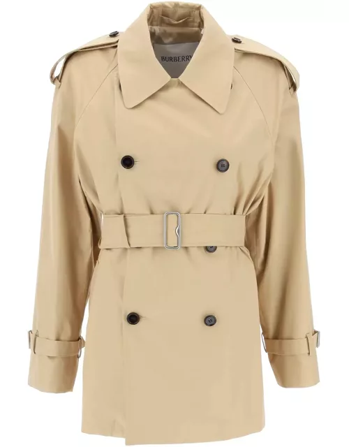 BURBERRY double-breasted midi trench coat