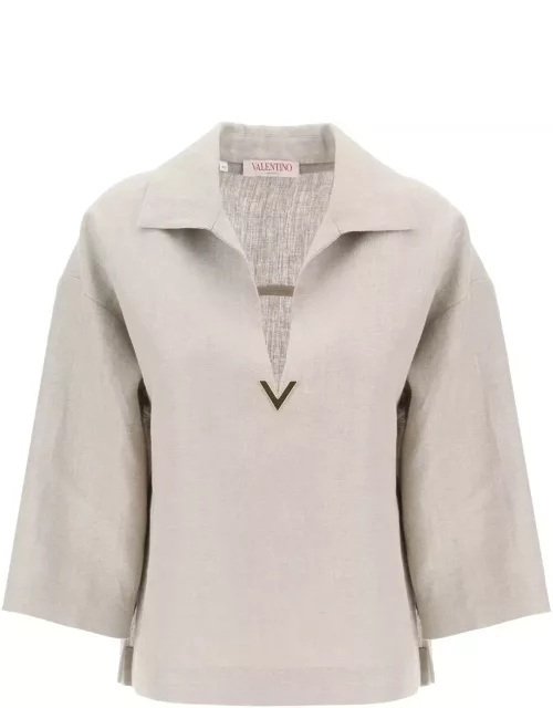 VALENTINO GARAVANI linen canvas tunic garment for