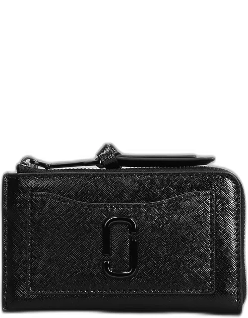 Marc Jacobs The Top Zip Multi Wallet In Black Leather