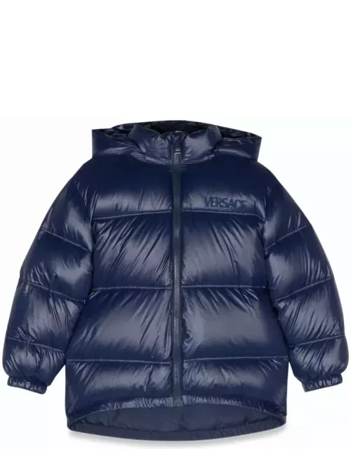 Versace Down Jacket With Logo