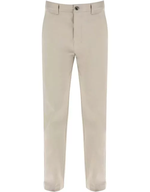 AMI ALEXANDRE MATIUSSI cotton satin chino pants in