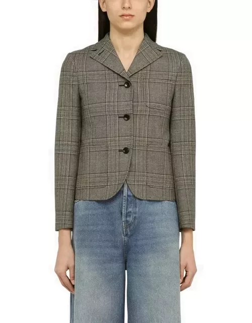 Prince of Wales single-breasted jacket in woo