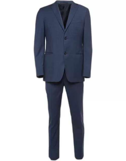 Z Zegna Navy Blue Wool Single Breasted Suit