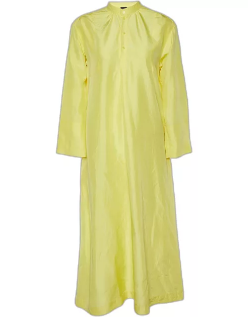 Joseph Yellow Silk Habotai Marly Tunic Dress