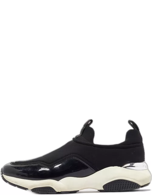 Salvatore Ferragamo Black Nylon Slip On Sneaker