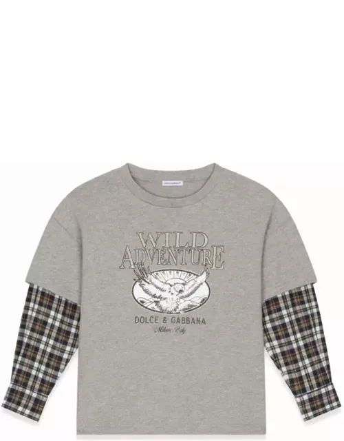 Dolce & Gabbana T-shirt Prairie Sleeves Check