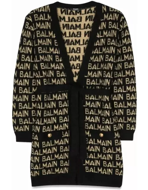 Balmain Allover Logo Cardigan