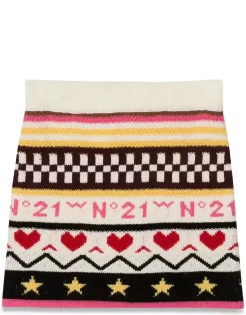 N.21 Allover Jacquard Knit Skirt