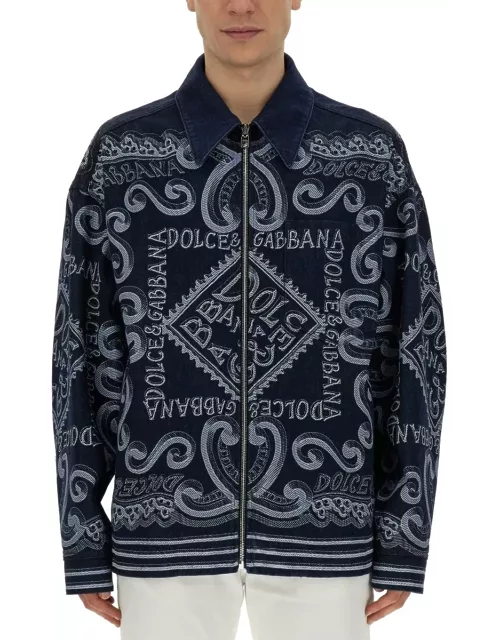 Dolce & Gabbana Navy Print Cardigan