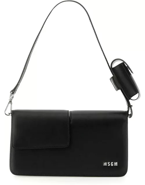 MSGM Baguette Bag With Double Flap And Logo