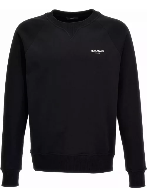 Balmain Sweatshirt In Black Cotton