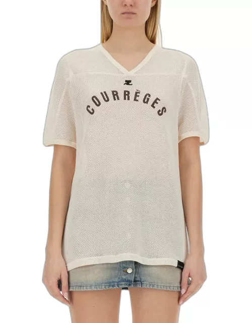 Courrèges T-shirt With Logo