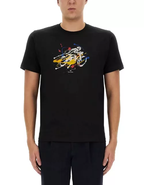 PS by Paul Smith Cyclist Print T-shirt