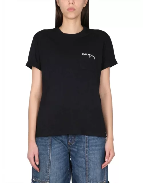 Stella McCartney T-shirt With Logo Embroidery