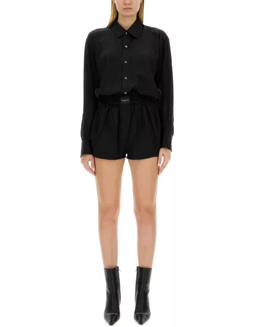 T by Alexander Wang Short Jumpsuit With Boxer Silhouette