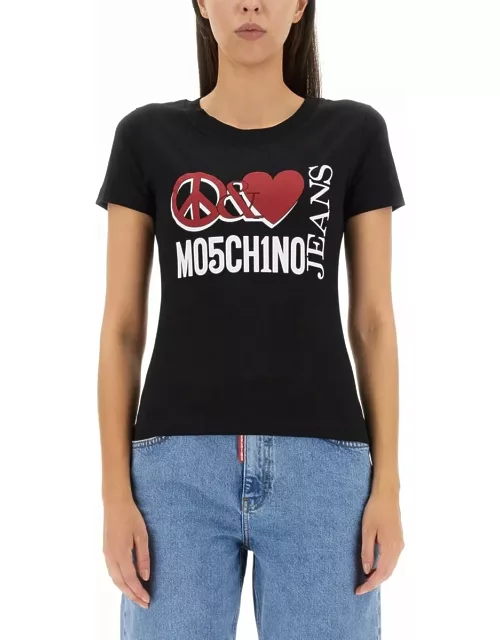 M05CH1N0 Jeans Peace & Love T-shirt