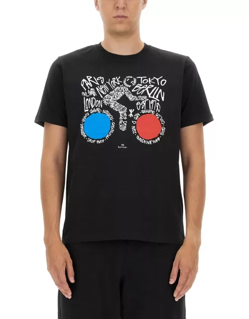 PS by Paul Smith Cyclist Print T-shirt