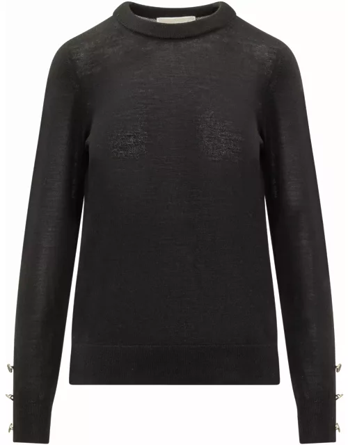 MICHAEL Michael Kors Merino Button Long Sleeve Sweater