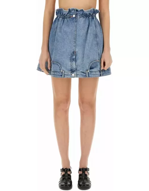 M05CH1N0 Jeans Mini Full Skirt
