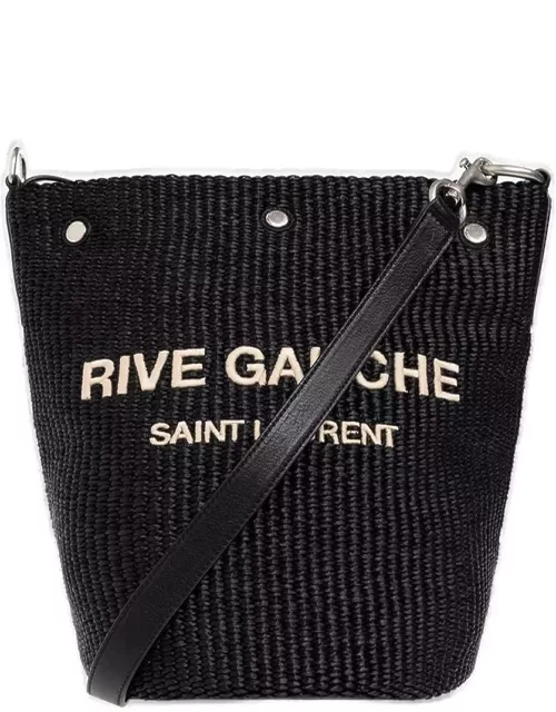 Saint Laurent Logo Embroidered Bucket Bag