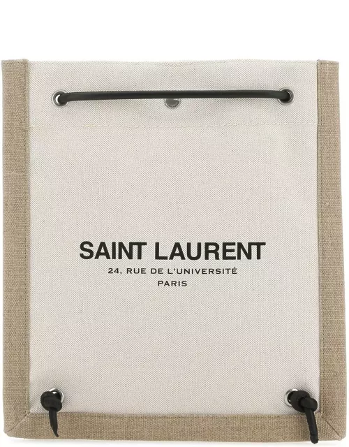 Saint Laurent Two-tone Canvas Universit Rossbody Bag