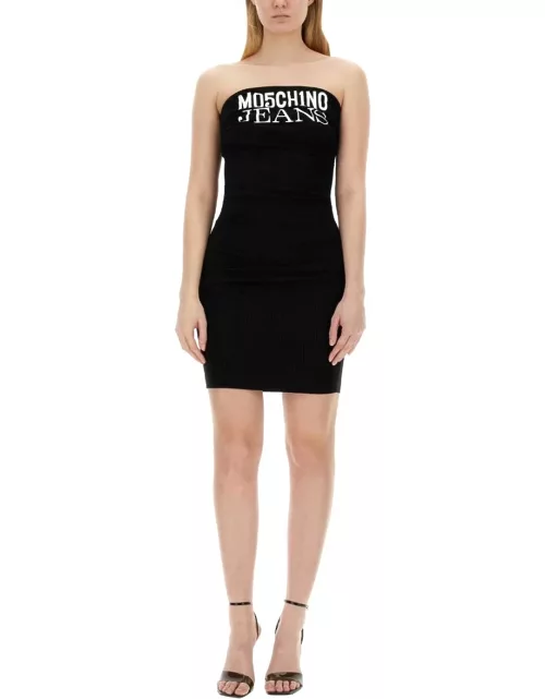 M05CH1N0 Jeans Dress With Logo