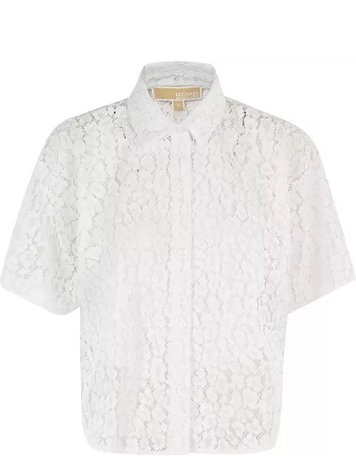 MICHAEL Michael Kors Lace Crop Shirt