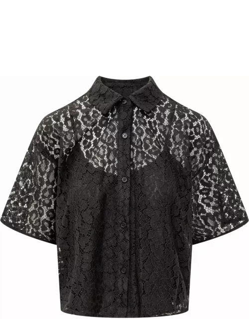 Michael Kors Lace Crop Down Shirt