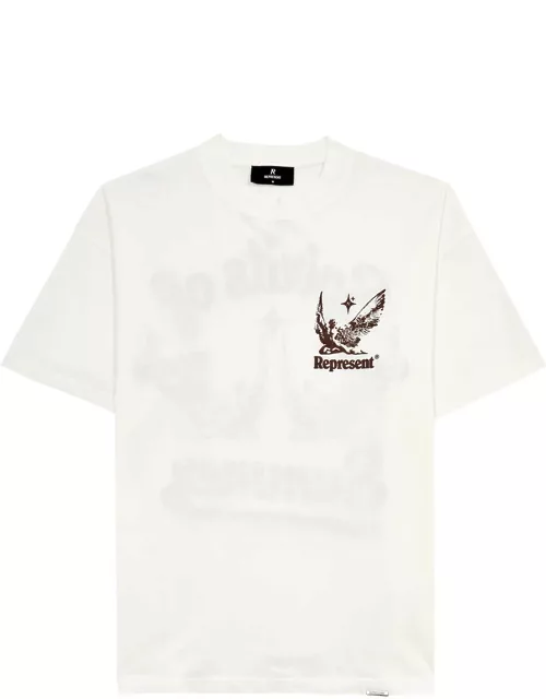 Represent Spirits Of Summer Printed Cotton T-shirt - White