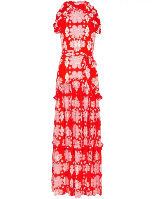 Borgo DE Nor Tatiana Floral-print Maxi Dress - Red - 10 (UK10 / S)