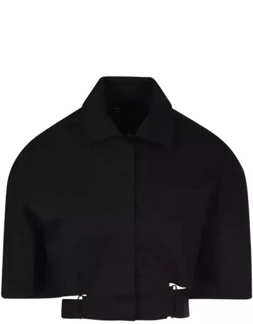 Jacquemus Cut Out Detailed Cropped Shirt