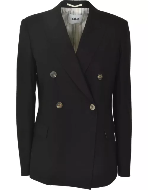 QL2 Double-breasted Fitted Blazer