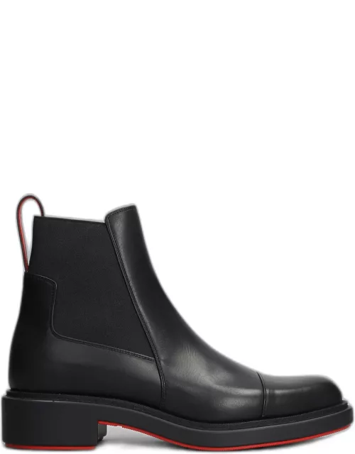 Christian Louboutin Urbino Ankle Boots In Black Leather